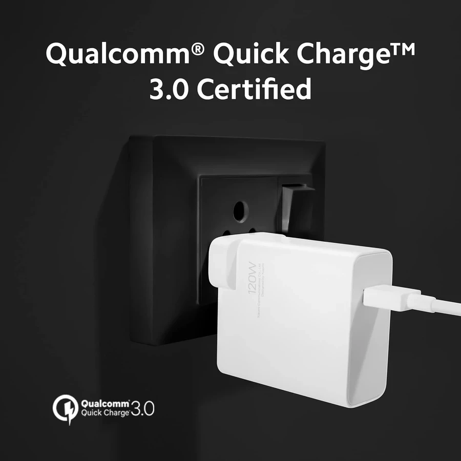 Xiaomi 120W HyperCharge Combo 40599 - Single Port USB Fast Wall Charger for Laptops, Tablets, and Phones