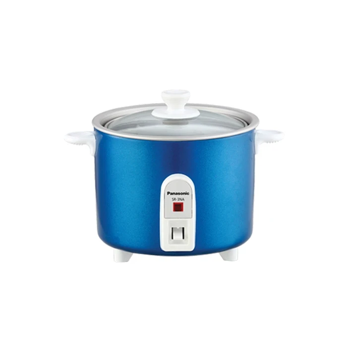 Panasonic 0.3L Drum Baby Cooker with Anodized Aluminium Pan | 250W Energy Efficient Automatic Thermal Control | Compact Meal Prep S-3 Plug Metallic Blue / Metallic Pink | SR-3NA