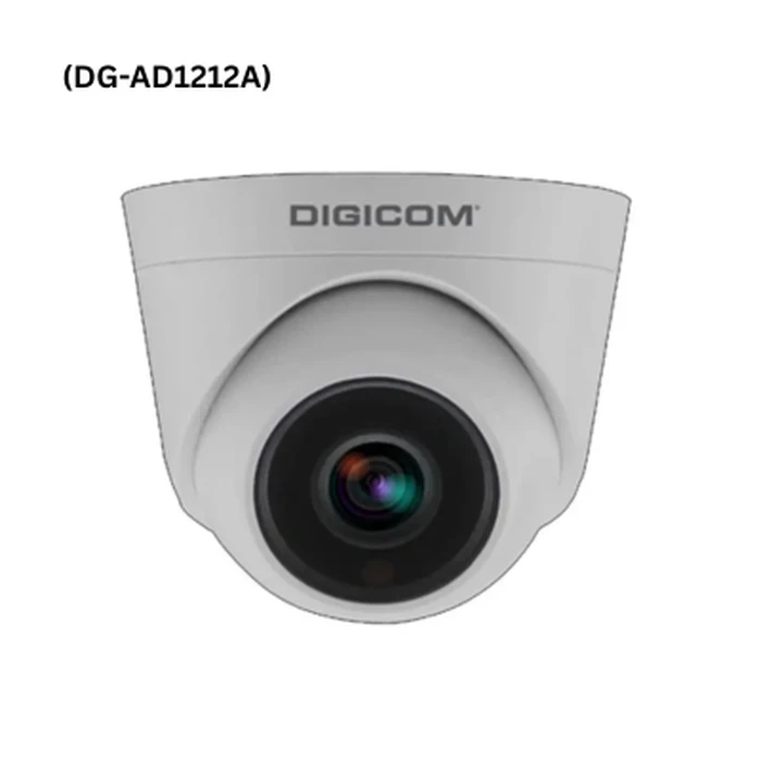 Digicom DG-AD1212A 2MP AHD Dome CCTV Camera | 3.6mm Fixed Lens Logic | 1080P HD | IR Night Vision & IP66