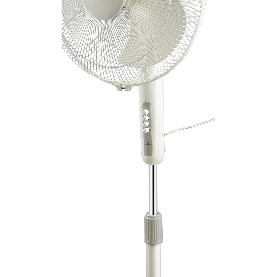 Bajaj Neo Spectrum 16" Pedestal Fan | 2100 RPM High-Speed Copper Motor & 100 CMM Air Delivery | Thermal Overload Protector & Smooth Oscillation | Grey | 250888