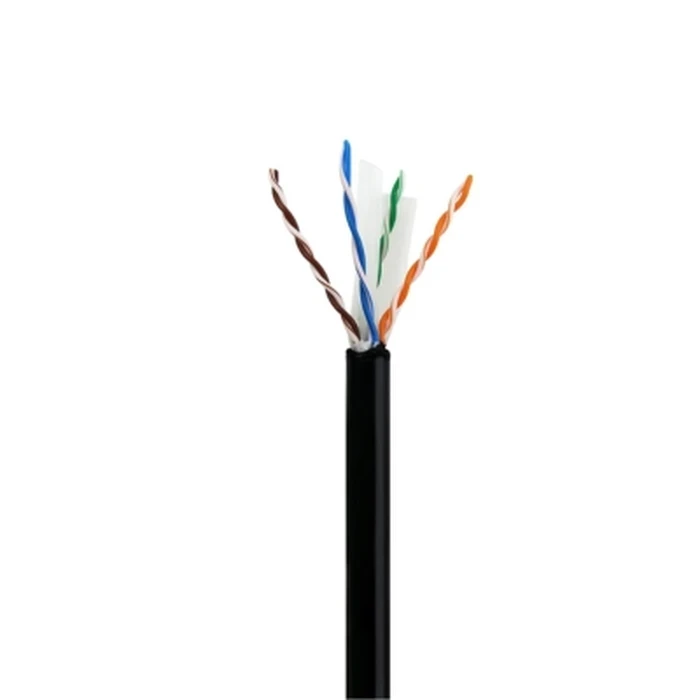 Digicom DG-CAT64PEUTP Outdoor CAT6 4-Pair Solid Bare Copper Cable | 250 MHz UV-Resistant Logic | Gigabit & Waterproof PoE System | 305 Meters