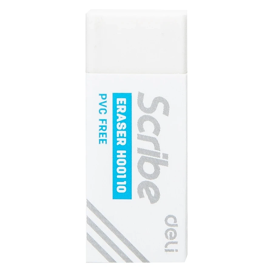 Deli Scribe EH00110 Soft Eraser - Thermoplastic Elastomer (TPE) Material, Clean & Shave Formula for Black Lead and Colored Pencils