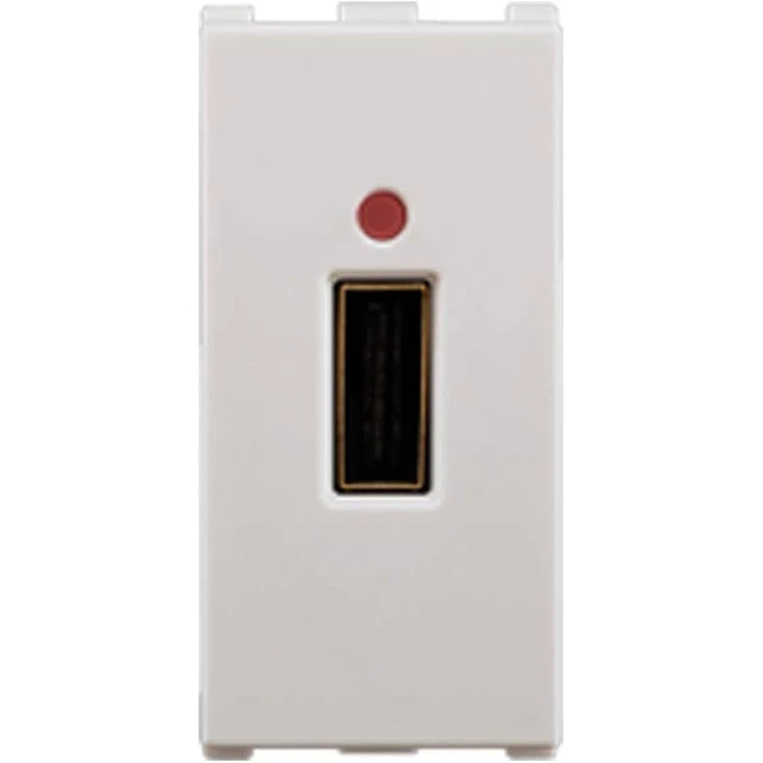 Anchor 66709 USB Charger | Single Port 1000mA 5V DC Power Logic | 1-Module Modular | Flame Retardant Plastic Shield