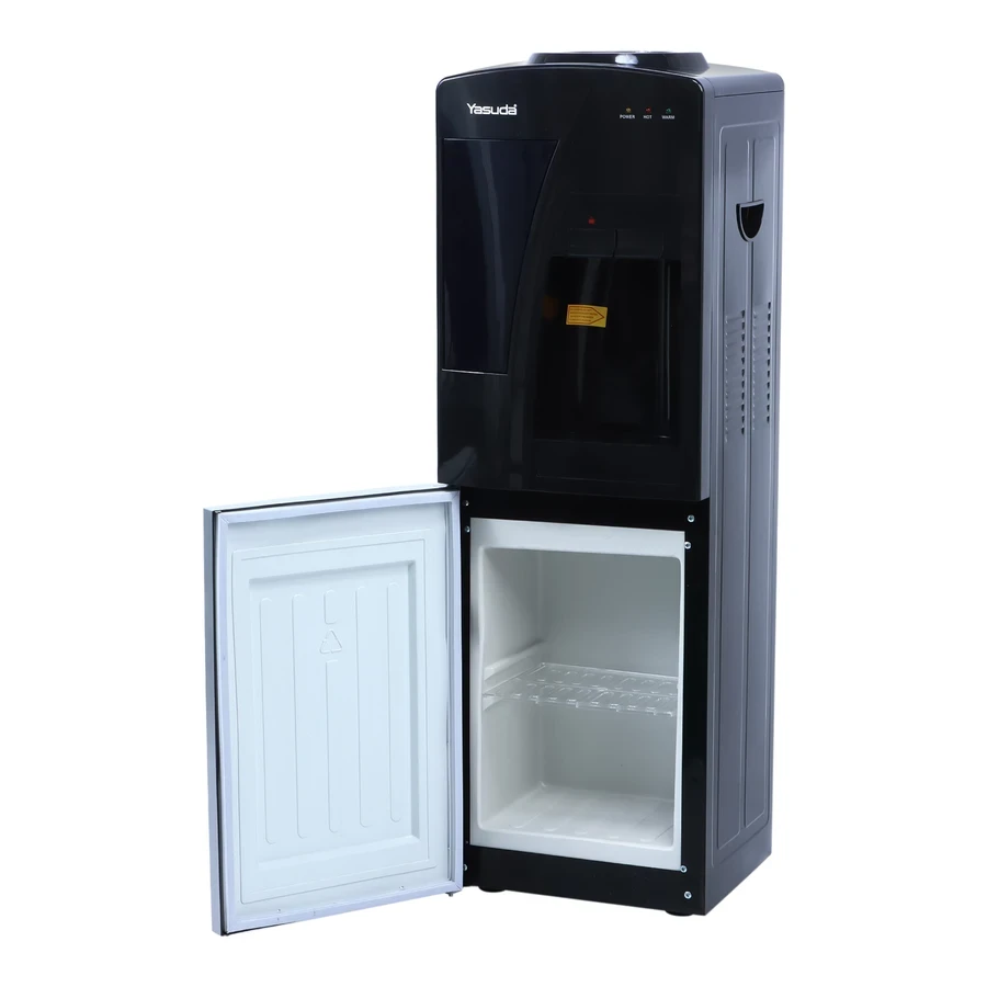 Yasuda Hot & Normal Stand Water Dispenser | 500W Stainless Steel Tank Matrix | Integrated Storage Cabinet & Over-Current Protection | YS-HN23SC