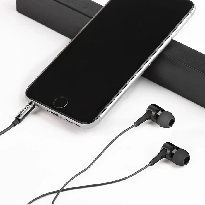 HOCO Pure Music Wired Earphones with Mic | 8mm Driver | Sliding Volume Control | Black, White Finish | M54