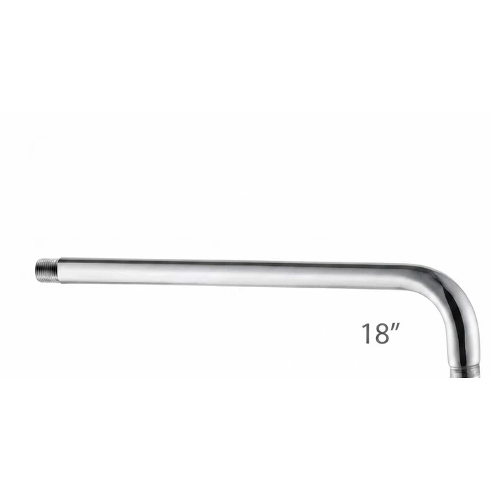Toyo SS-202 Round Wall-Mounted Flangeless Shower Arm (9", 15" & 18" Variants) | Polished Chrome Finish | Overhead Rain Shower Pipe Fitting | TOYO-80718,  TOYO-80715, TOYO-80709