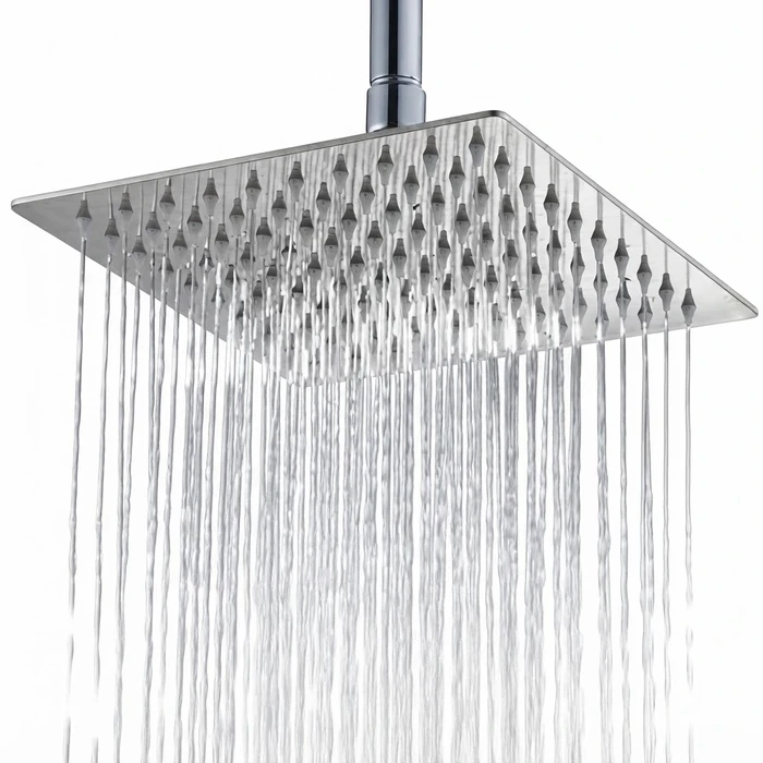 TOYO Ultrathin Square SS 304 Rain Shower Head in Mirror Chrome Finish (4", 6", 8", 12")
