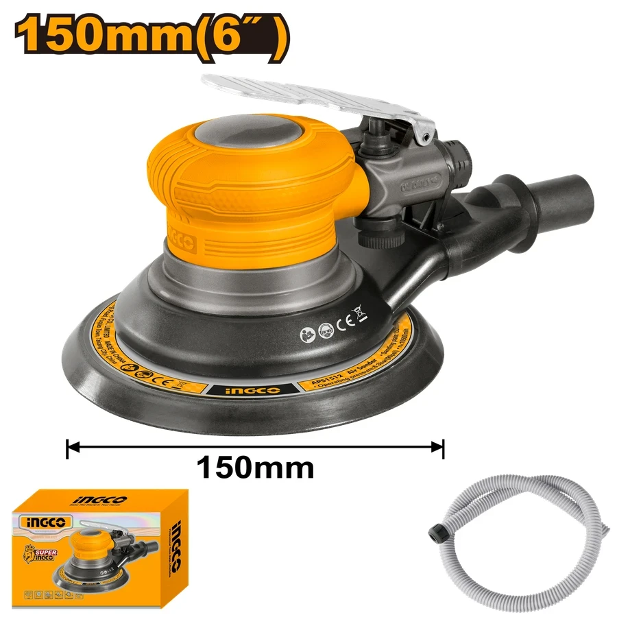 Professional 6" Air Orbital Sander | 10500 RPM High-Speed Finishing for Auto Body & Woodworking | APS1512