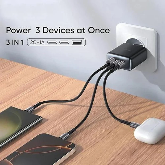 MCDODO 45W 3-Port Fast Charging Adapter | Samsung Super Fast Charge Logic | Fireproof V0 Matrix | CH-486