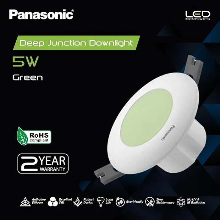 Circular 3W Deep Junction Box Recessed LED Downlight (80x32mm) | 2.5kV Surge Protected 180-270V Concealed Slab Light in Warm, White, Blue, Green & Red | PDLM16 Series