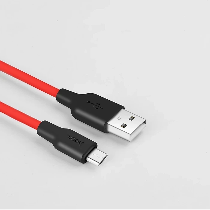 HOCO Silicone Charging Cable | Micro-USB Connectivity Logic | 2.0A High-Fidelity Power Matrix | X21