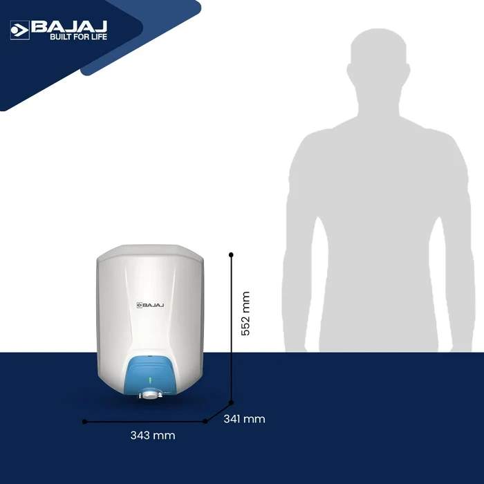 Bajaj 15L & 25L 5-Star Storage Water Heater Geyser | 8 Bar Working Pressure & Child Safety Mode | Endure Series Gracio - 150940, 150941