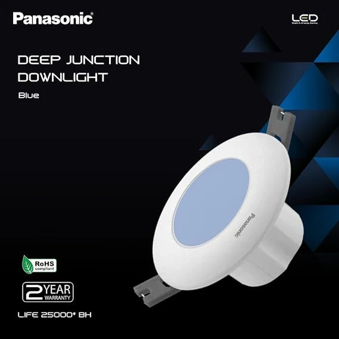 Circular 3W Deep Junction Box Recessed LED Downlight (80x32mm) | 2.5kV Surge Protected 180-270V Concealed Slab Light in Warm, White, Blue, Green & Red | PDLM16 Series