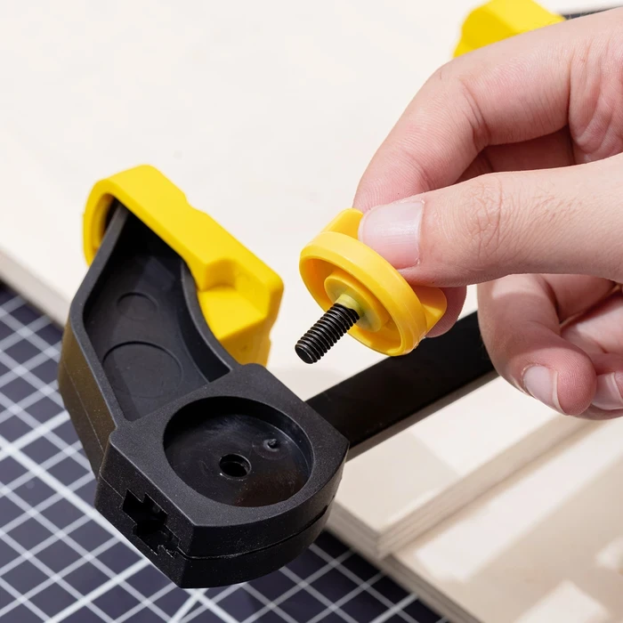 Deli 2PCS Quick Trigger Pistol Bar Clamp Set | 600mm Working Width & 70mm Depth Heavy-Duty A3 Steel Carpenter Vise | Dual Clamping & Spreading 750N Tool | EDL110124-2S