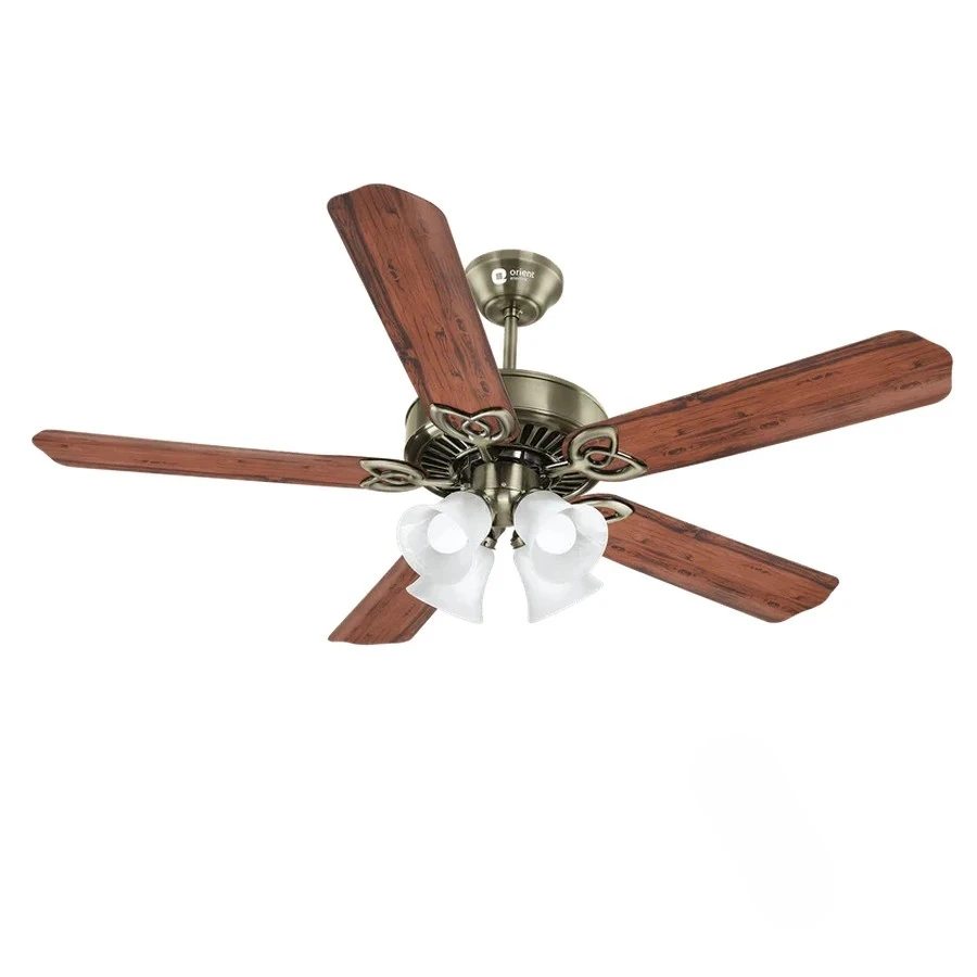 Orient Subaris Premium Ceiling Fan 1300mm | 80W | 270 CMM Airflow | 250 RPM | Antique Brass & Antique Copper