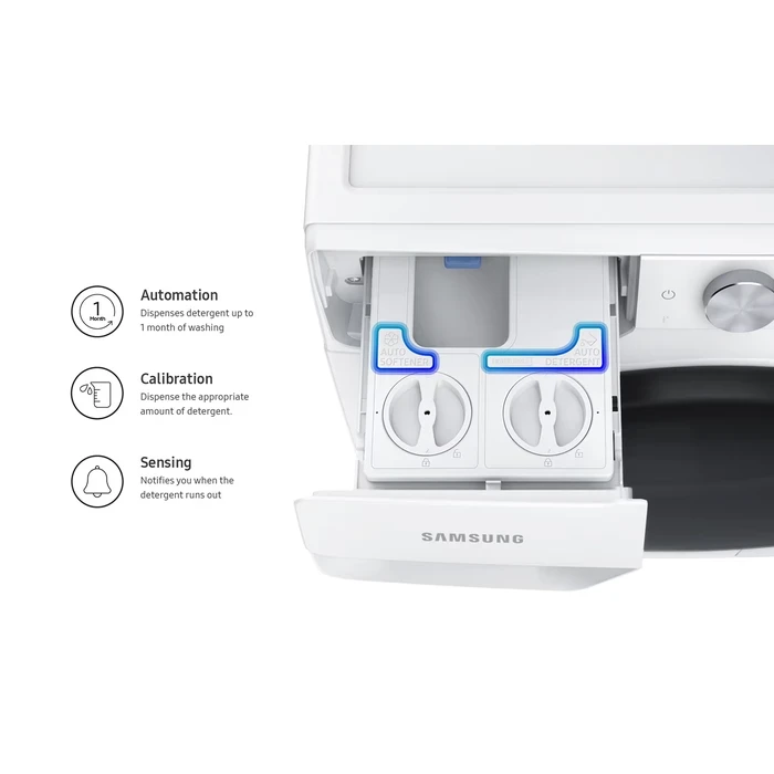 Samsung 11Kg/7Kg WD11TP34DSX/FQ Front Load Washer Dryer Combo | Eco Bubble AI Control QuickDrive Auto Dispense 1400 RPM Hygiene Steam Inox