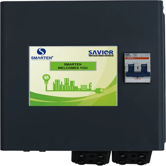 Smarten Savior Series 50A High-Voltage (36V / 72V / 96V / 120V) PWM Solar Charge Controller with Grid Control, 4-Level DOD & Multi-Parameter LCD Display