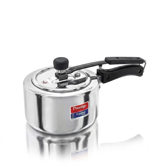 Prestige Tri-Ply Stainless Steel Svachh Induction Base Pressure Cooker | All-Round Full Body Cladding with Spill-Control Deep Lid | Available in 2L, 3L, & 5L Sizes