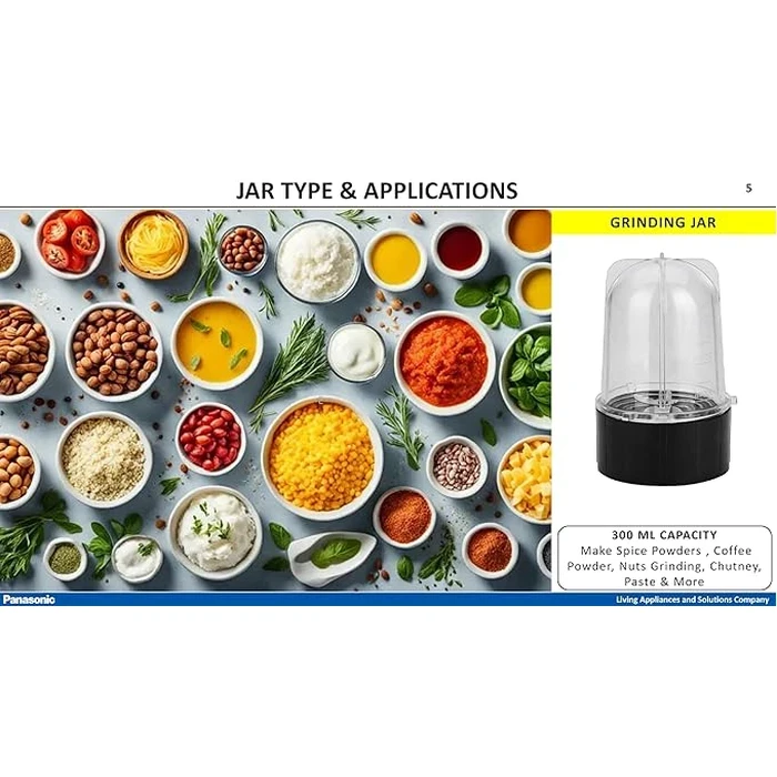 Panasonic 600W Nutri Blender and Grinder with 5 Dishwasher-Safe Jars | Hands-Free Twist Lock & Stainless Steel Extraction Blades | Premium Rustic Red Metallic Finish | Model MX-GA5350-RR