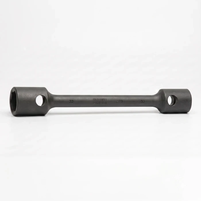 BAUM Heavy-Duty Long Two-Way Wheel Wrench | Premium Forged Chrome Vanadium Elliptical Truck Spanner with Black Phosphated Armor | Model ART 252A LONG