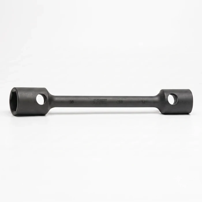 BAUM Heavy-Duty Long Two-Way Wheel Wrench | Premium Forged Chrome Vanadium Elliptical Truck Spanner with Black Phosphated Armor | Model ART 252A LONG