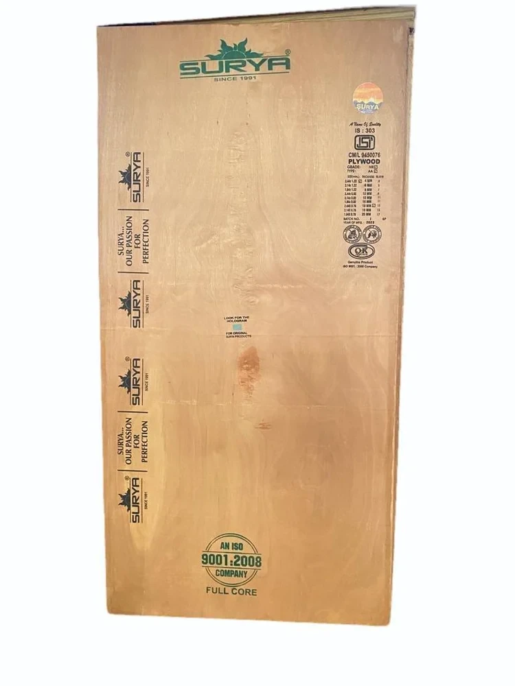 Surya Waterproof Plywood Series | Multi-Thickness High-Grade Wood Substrate Panels | Premium Synthetic Plastic Resin Bonded Matrix with 100% Core Moisture Ingress Protection