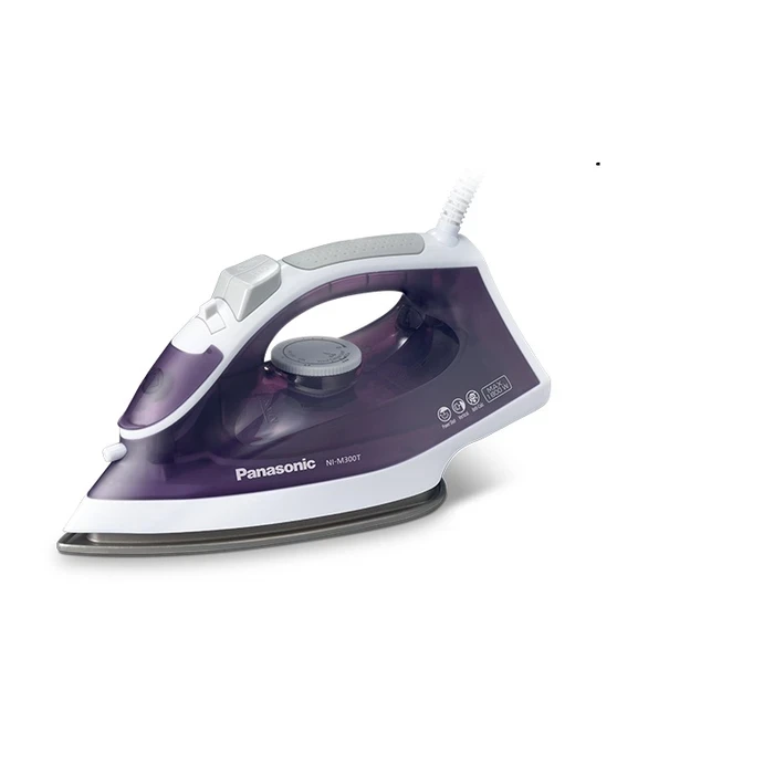 Panasonic 1800W Steam Iron | Titanium-Coated Curved Soleplate Iron with Auto Anti-Calc, 80g Steam Boost & 360° Swivel Cord | NI-M300TASG