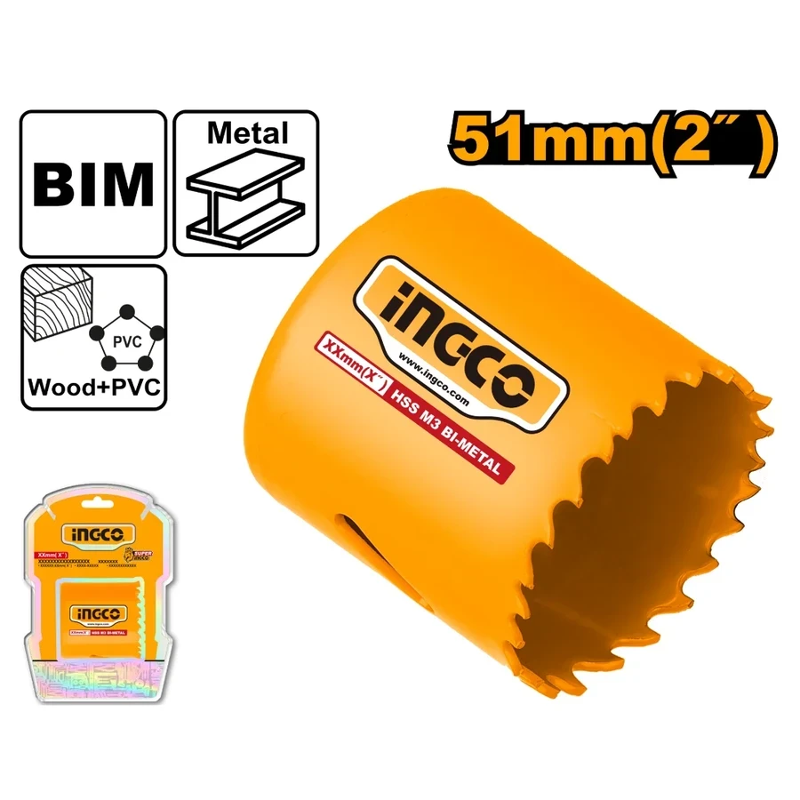 HSS Bi-Metal Hole Saw | HSB10511 | 51mm (2") Industrial Grade Cutter