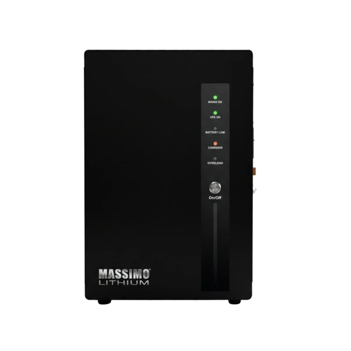 MASSIMO ESSM3000 All-In-One 2KVA Lithium Energy Storage System | 2000VA / 1600W Heavy Duty Inverter with 100Ah 25.6V LiFePO4 Battery and Built-in Dual Layer BMS