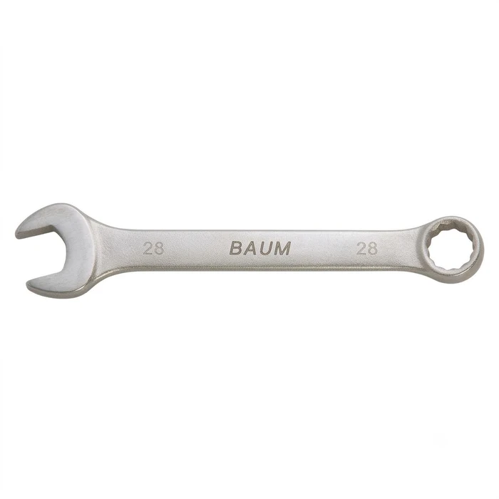 BAUM Heavy-Duty Large Chrome Vanadium Combination Spanner | 3-Layer Nickel Chrome Rough Matt Finish Oval Body Wrench | Model ART 33E (Sizes 23mm to 50mm)