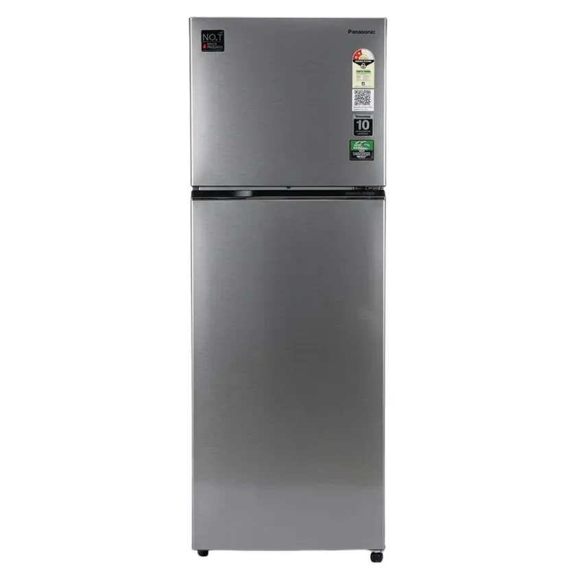 Panasonic 350 Litres Prime Convertible Double Door Refrigerator | Inverter Surround Cooling with ECONAVI AI Sensors & Toughened Glass Shelves - Electric Grey - NR-TG368BVHX