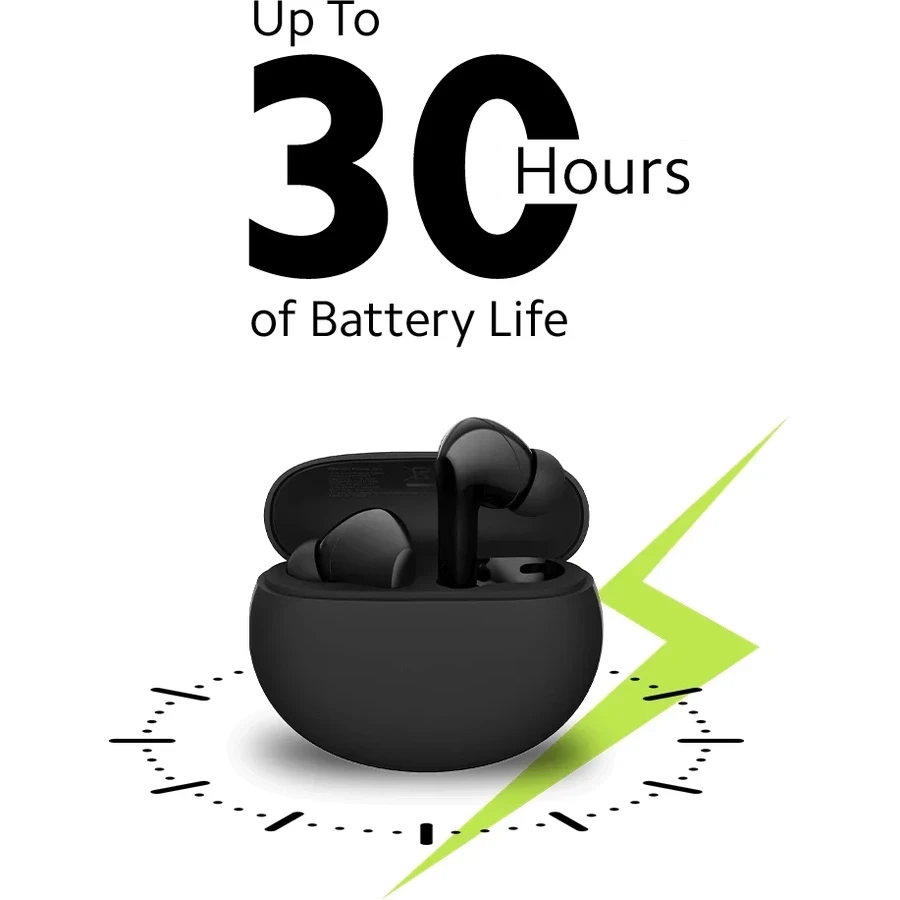 Redmi Buds 5A TWS Earbuds - Bluetooth 5.4, 12mm Driver, ENC & Google Fast Pair, IPX4 (Black/White)