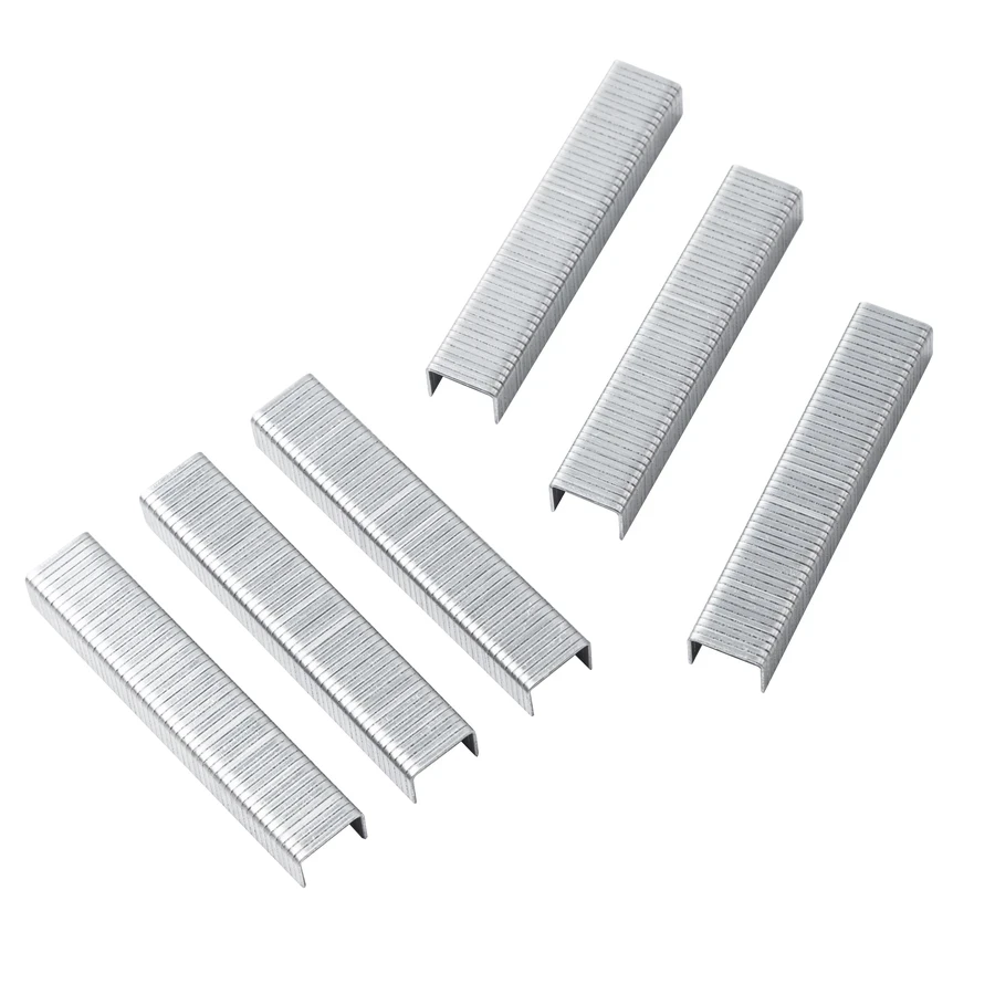 Deli D-Shape Staples (D Nails) 8x11.2x1.2 mm, 2000 Pcs/Box, High-Carbon Steel Fasteners for Heavy-Duty Staple Guns, General Repair & Upholstery (Silver) | EDL238011