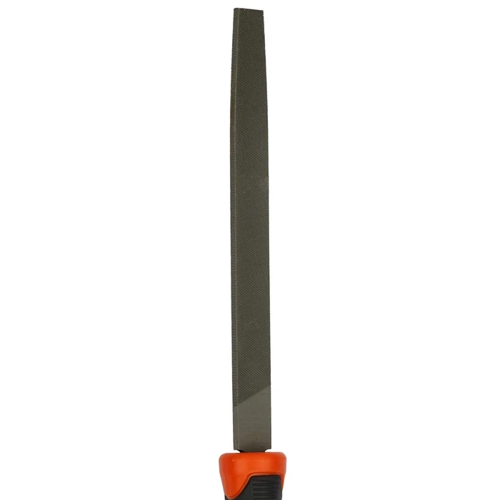 BLACK+DECKER 200mm (8") High-Carbon Steel Flat Bastard File | Ergonomic Bi-Material Grip Surface Deburring Tool | BDHT22144