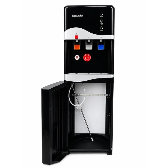 Yasuda Hot Normal and Cool Bottom Loading Water Dispenser | Push Button Control Electric Heating | Child Lock Safety High Quality ABS Body | YS_HNC27BL Black and Silver