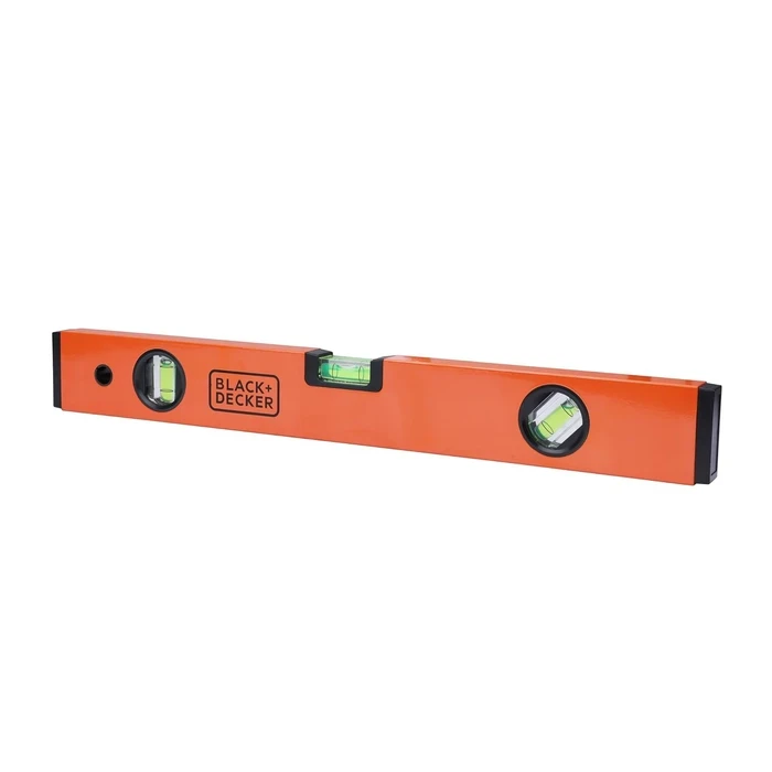 BLACK+DECKER Heavy-Duty Aluminium Box Beam Spirit Level Set (400mm, 600mm, 1000mm) | High-Visibility Magnified Block & Plumb Vials | BDHT43188 / BDHT43189 / BDHT43190