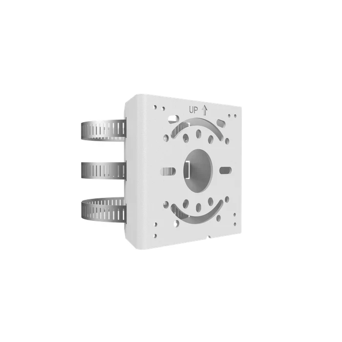 UNV TR-UP06-IN Universal Pole Mounting Bracket | Heavy-Duty Aluminum Alloy | Uniview Premium White Column Adapter Plate for Outdoor Camera Junction Boxes & Wall Mounts