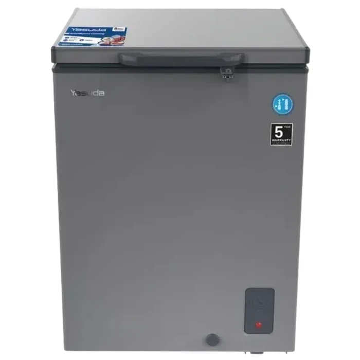 Yasuda Single Door Hard Top Deep Freezer | Max -25°C Mechanical Control Tropical Compressor | 70mm Insulation Embossed Aluminum Inner Body Lock & Key | YS-DFA110, YS-DFA160 & YS-DFA200