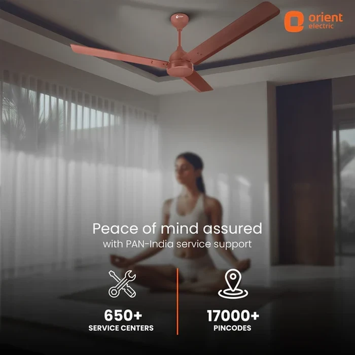 Orient Ecotech Neu 1200mm BLDC Ceiling Fan with Remote | 5-Star Energy Efficiency 32W Motor | 350 RPM High-Speed 220 CMM Air Delivery | Inverter Compatible Silent Operation