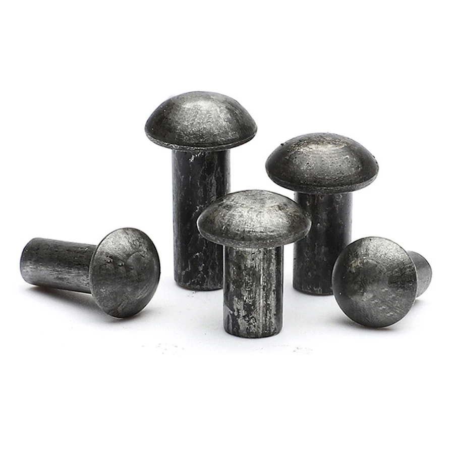 Heavy-Duty MS Solid Rivets | Round & Flat Head Options | Premium Mild Steel Fasteners for Structural Steelwork, Bridges, and Heavy Industrial Fabrication