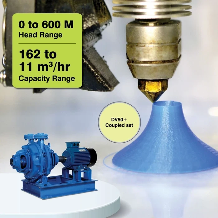 Kirloskar DV Series Heavy-Duty Water-Ring Vacuum Pump | 660 mm Hg High-Vacuum Industrial Liquid Ring Gas Evacuator with Bronze/SS Rotor & IP55 Protection