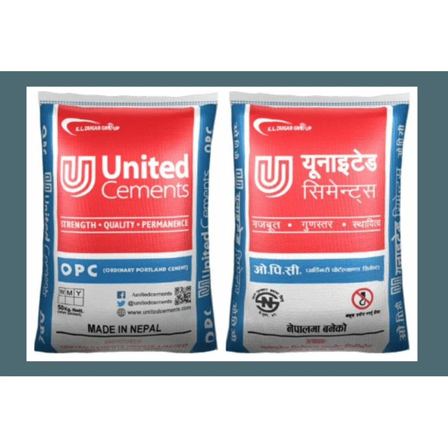 United OPC 43 Grade Cement | 50kg Heavy-Duty Bags | High-Strength Ordinary Portland Cement for Structural RCC, High-Rise Columns, and Beams