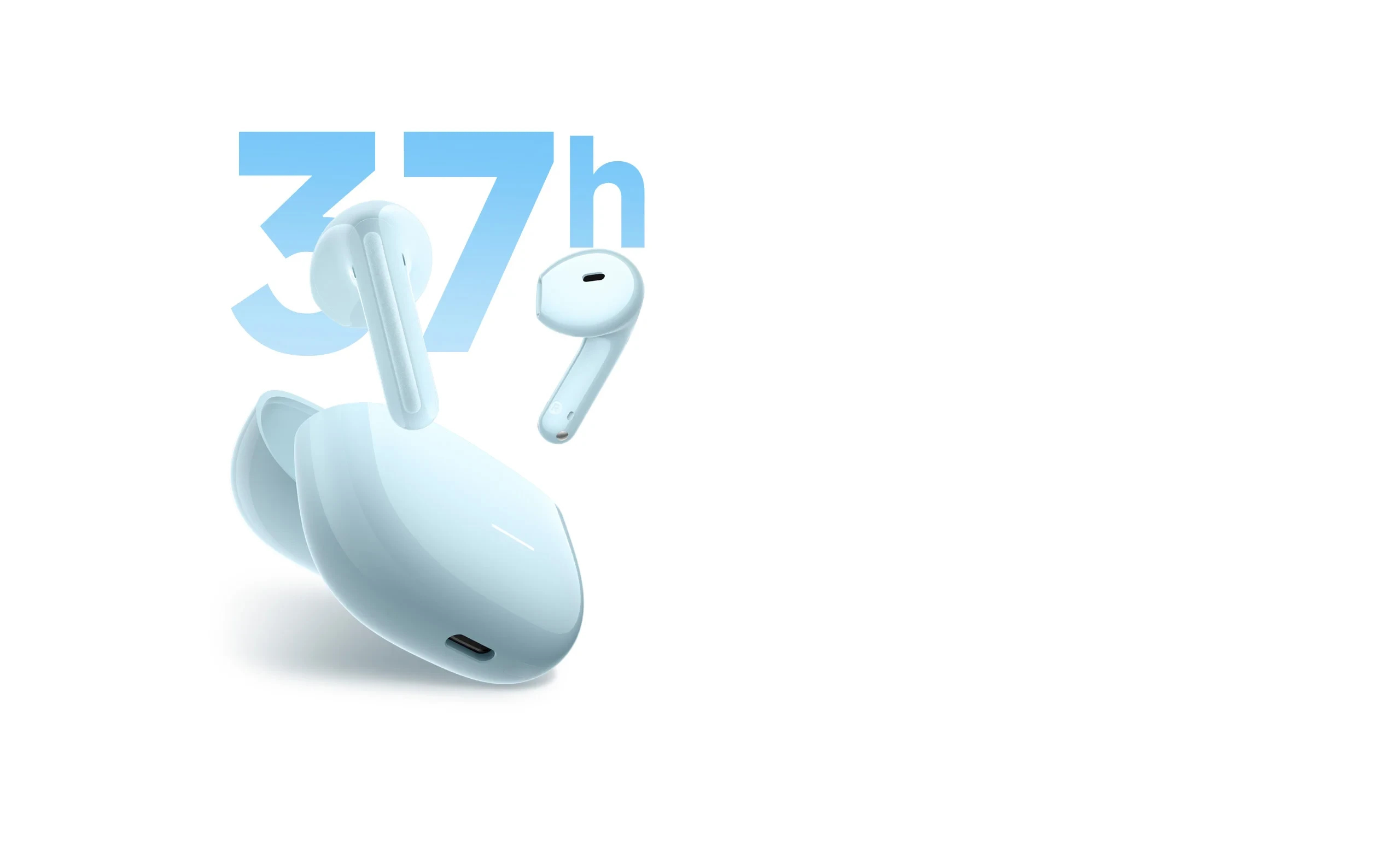 Redmi Buds 8 Active TWS Earbuds | Bluetooth 5.4 Low-Latency Connection & 37-Hour Total Playback | 3.8g Ultra-Lightweight Comfort Design | Black / Blue / White | M2537E1