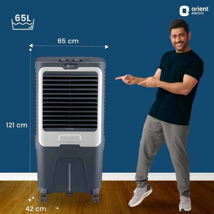 Orient Ultimo 65L Desert Air Cooler | 190W High-Performance Evaporative Fan System | DenseNest Honeycomb Pads with Integrated Ice Chamber | CD6501H