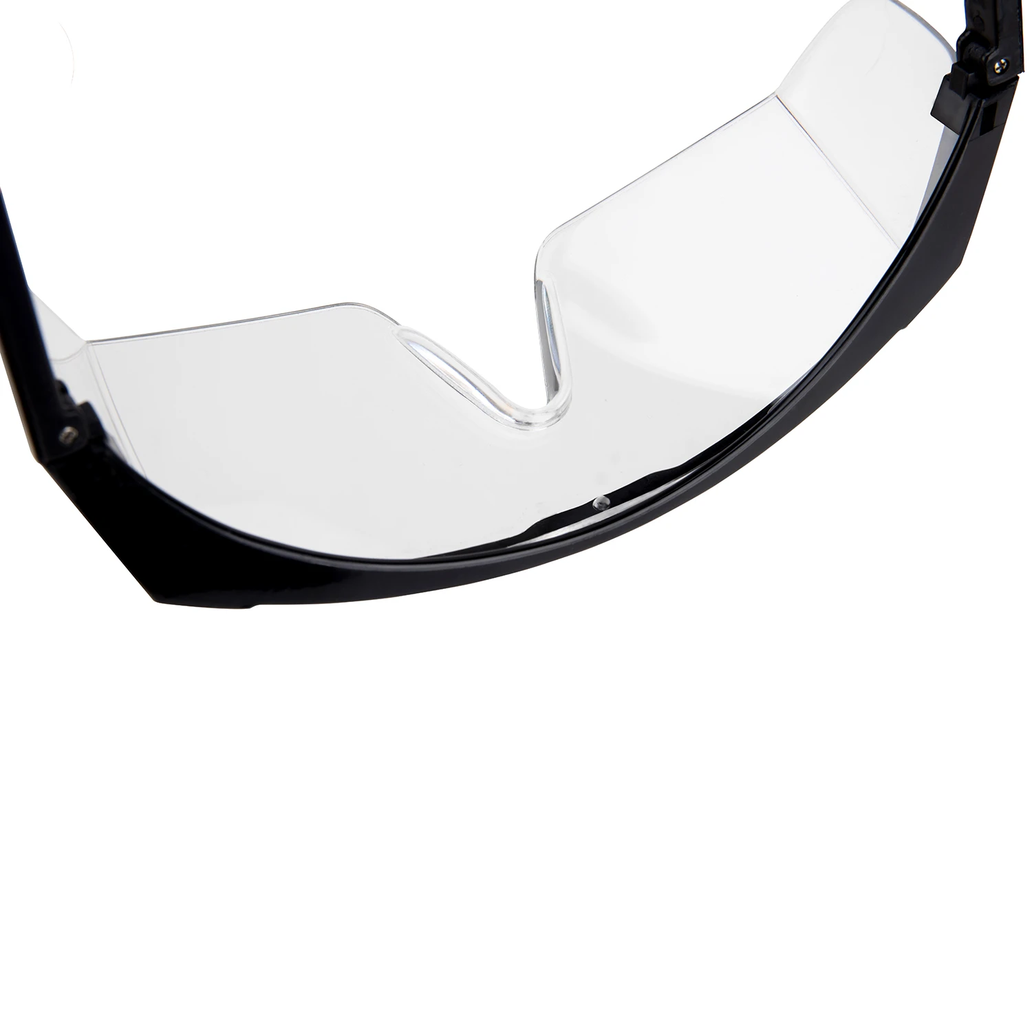 Deli Safety Glasses Polycarbonate (PC) Anti-Impact Lens, Integrated Flank Protection & 4-Position Adjustable Temple (Black) | EDL23901