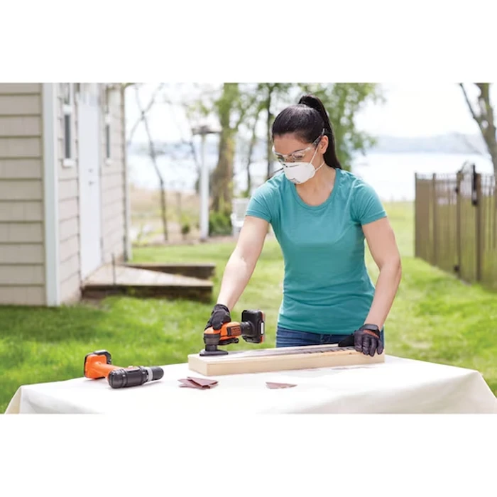 BLACK+DECKER 12V GoPak 4-Tool Cordless Combo Kit (Drill, Jigsaw, Sander, LED Light) with 2-in-1 USB Power Bank Battery | BDCK502C1-B5
