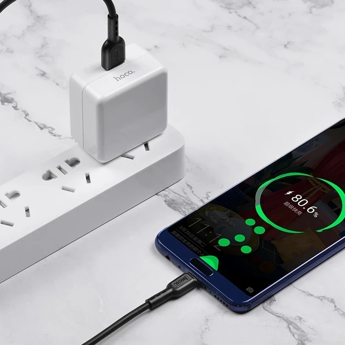 HOCO Surge Flash Charging Cable | Type-C High-Velocity Logic | 5A SuperCharge Power Matrix | X33