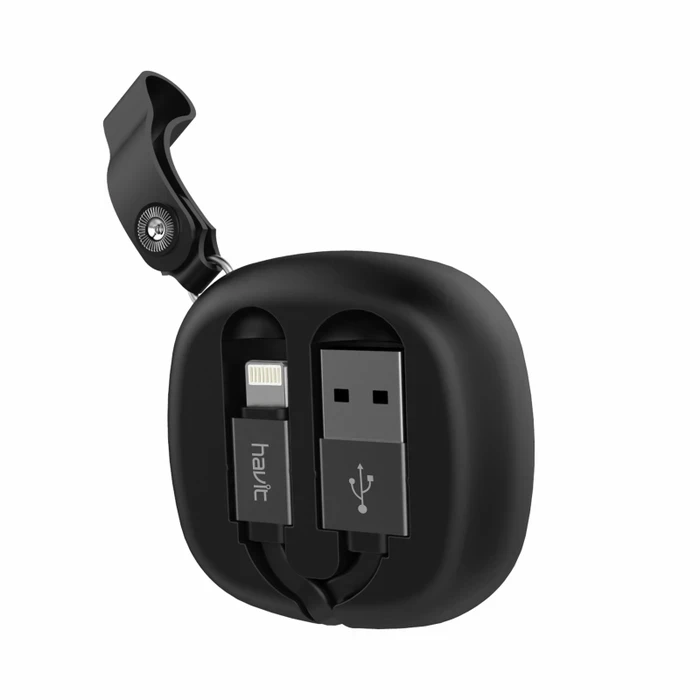 Havit Flexible Storage Cable | Lightning Connectivity Logic | Aluminum Alloy & TPE Matrix | H639