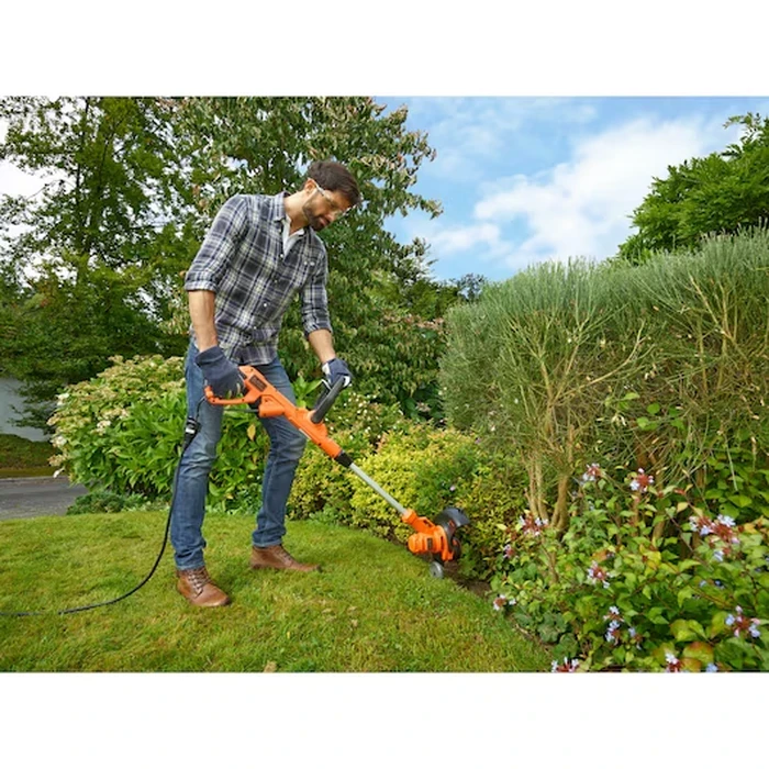 BLACK+DECKER 550W 3-in-1 30cm Corded Electric Multi-Function String Trimmer & Lawn Mower | AFS Auto-Feed with Detachable Wheeled Deck & Telescopic Pole | BESTA530CM-GB