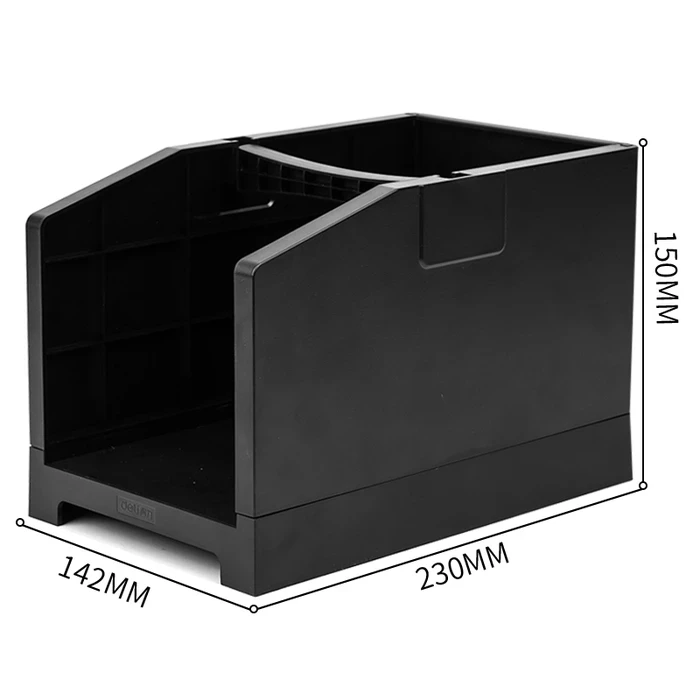 DELI Multi-Function Thermal & Label Paper Storage Box | Dual-Tier Roll & Fanfold Dispenser (110mm Width, 220mm Diameter) | 15208